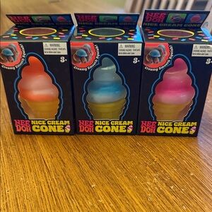 Nee Doh Nice Cream Cone Set of 3